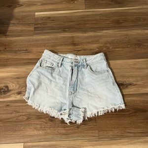 Pacsun Light wash denim festival shorts